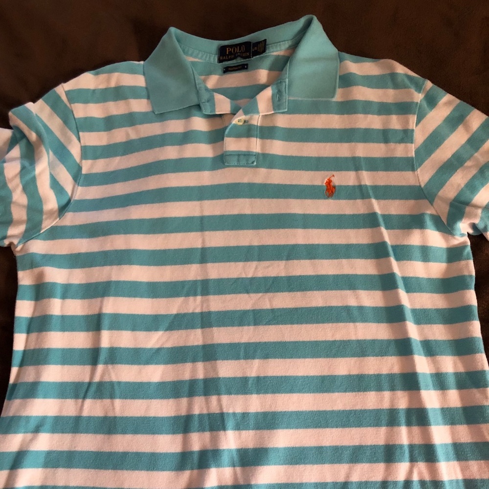 Teal striped Polo by Ralph Lauren